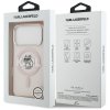 Etui Karl Lagerfeld IML Choupette Sketch Logo MagSafe do iPhone 17 Pro różowy